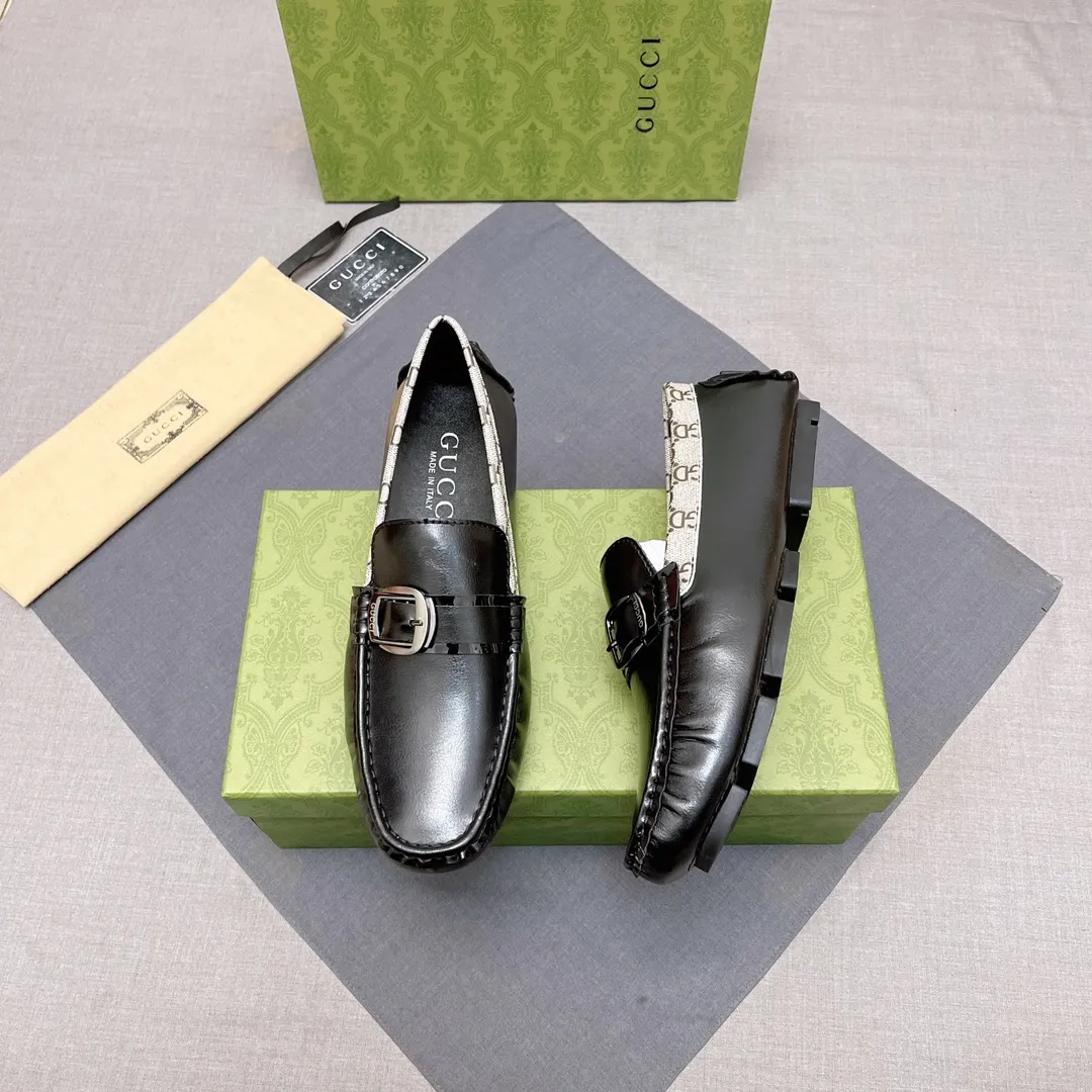 p400 GUCCI, Gucci official flagship store original casual beanie shoes ~ Four Seasons Trendy Shoes 👟》New version at the counter, Gucci 1:1 high-quality workmanship, upper: imported pebbled calfskin, genuine sweat-absorbent pigskin lining, fashionable lazy business style design, casual loafers, running shoes are perfect for young people. British fashion boots 😍 Equipped with original raw rubber wear-resistant outsole, absolutely high-end and classy, ​​suitable for drivers only 🚗 A must-have for fashionable men, standard code 37-45 No. 071